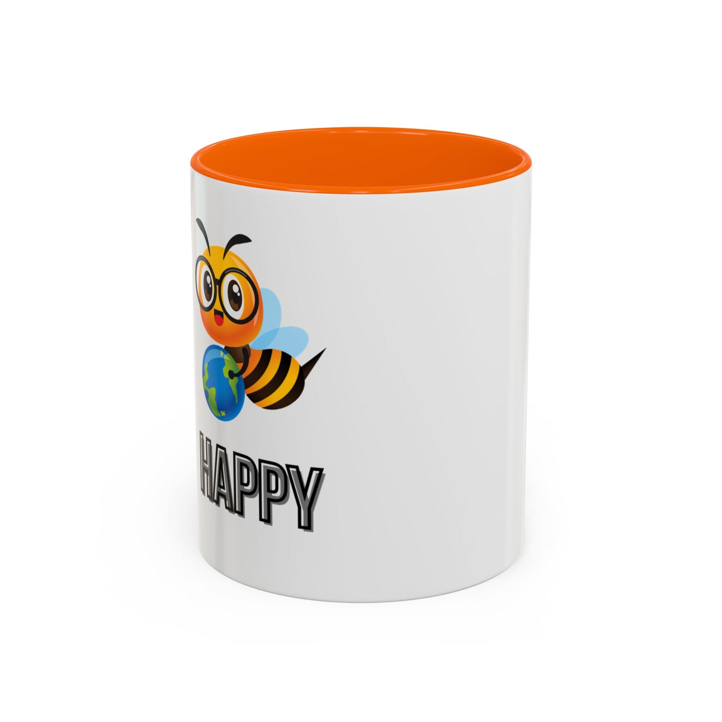 Cute "Bee Happy" Coffee Mug – 11 & 15oz Accent Mug for Nature Lovers