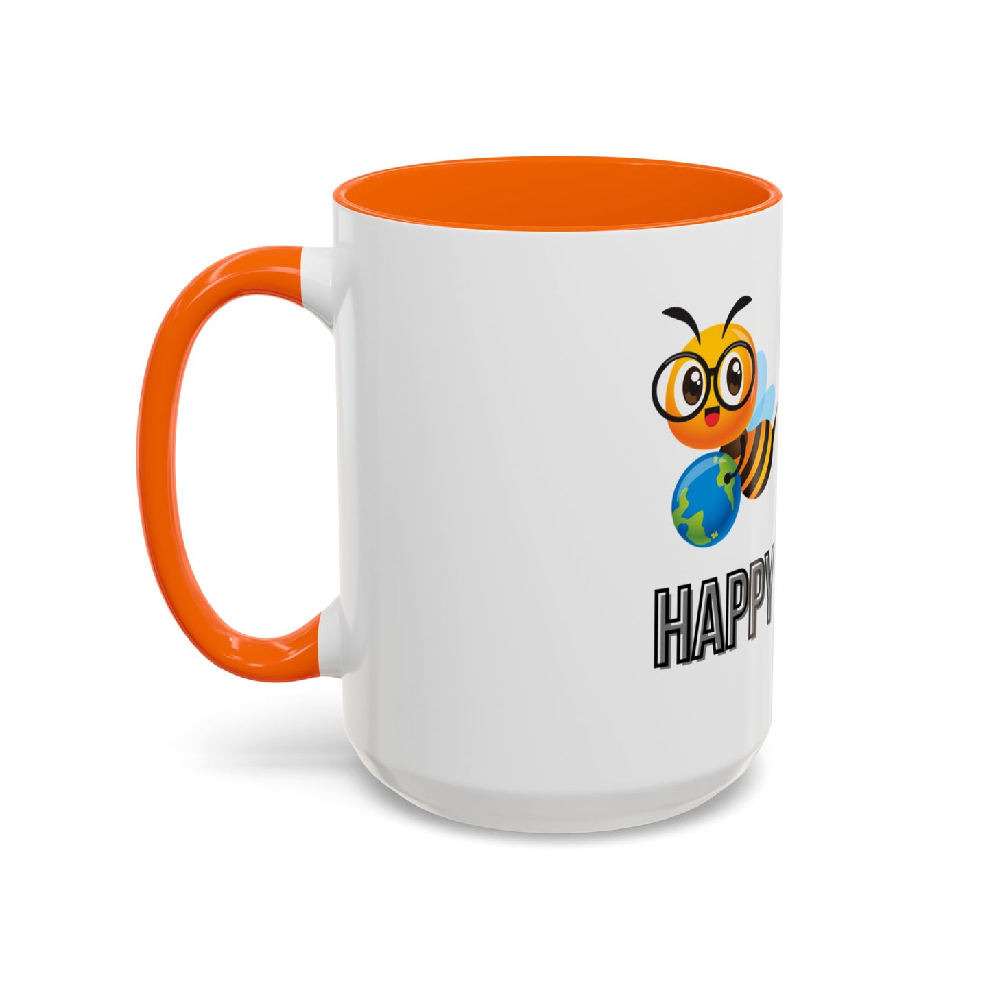 Cute "Bee Happy" Coffee Mug – 11 & 15oz Accent Mug for Nature Lovers