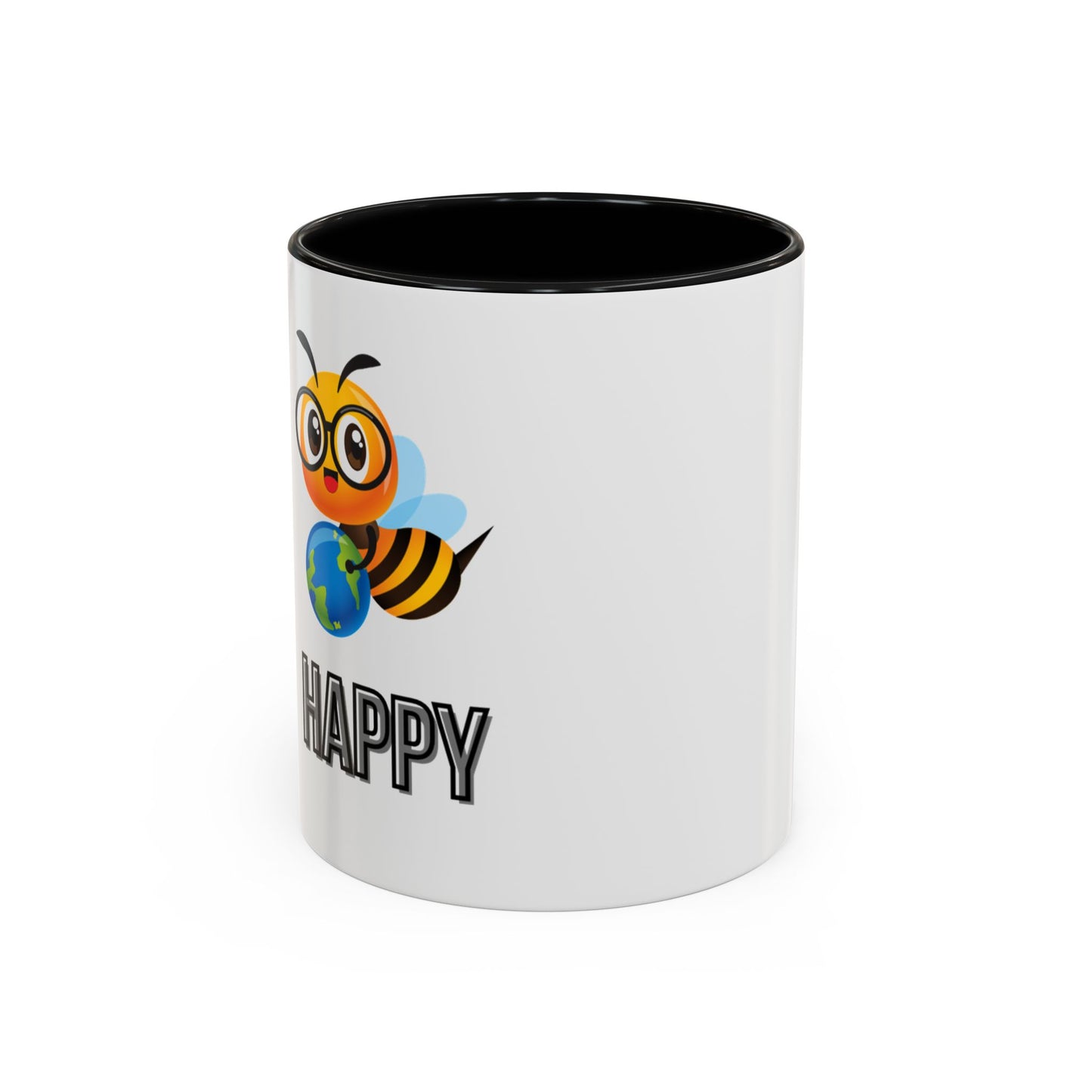 Cute "Bee Happy" Coffee Mug – 11 & 15oz Accent Mug for Nature Lovers