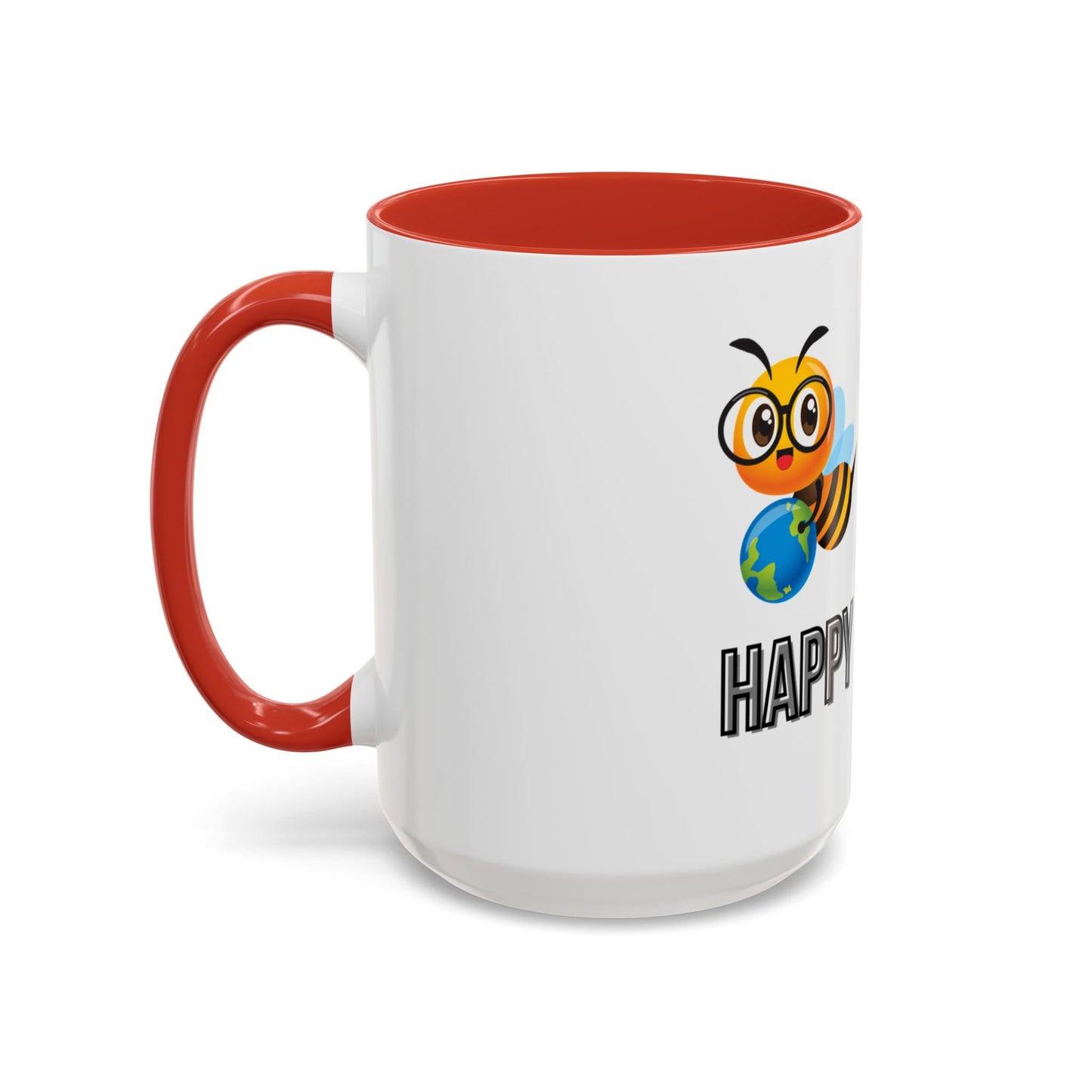 Cute "Bee Happy" Coffee Mug – 11 & 15oz Accent Mug for Nature Lovers