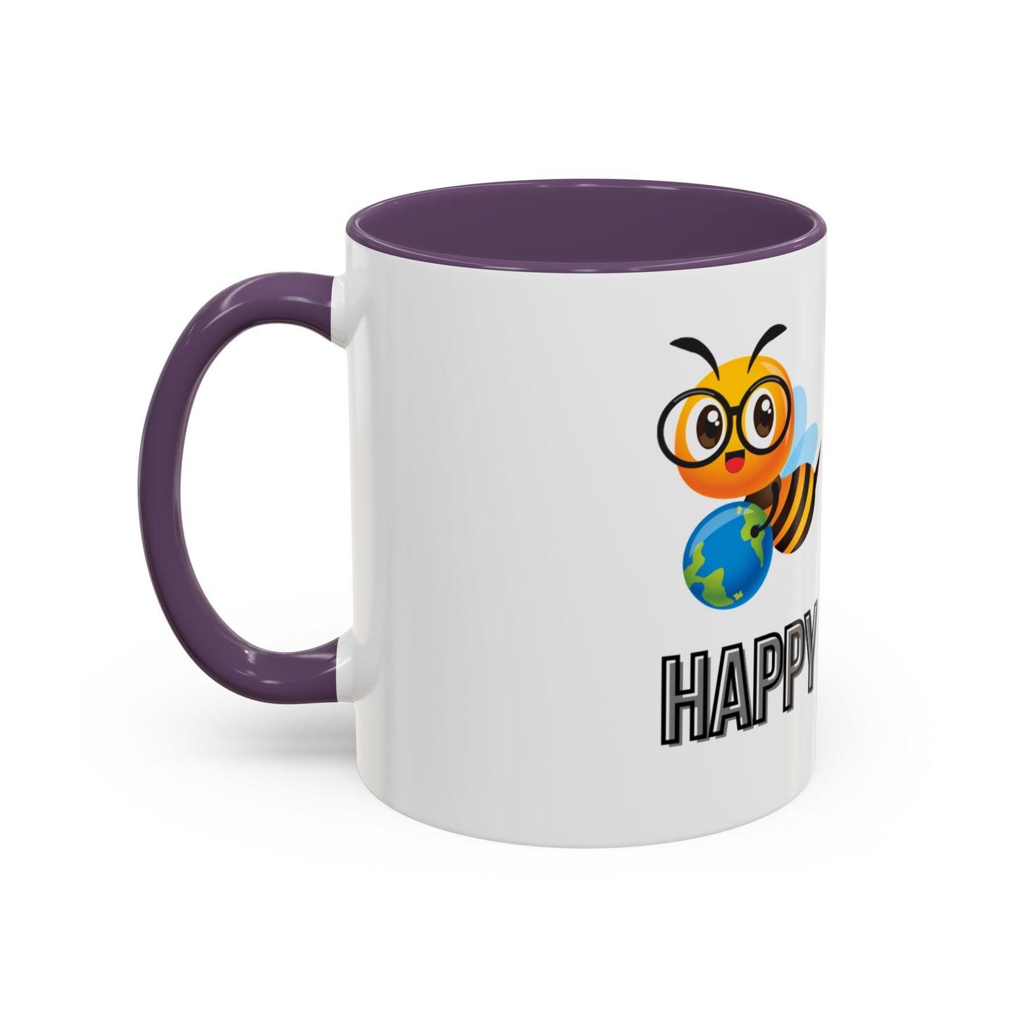 Cute "Bee Happy" Coffee Mug – 11 & 15oz Accent Mug for Nature Lovers