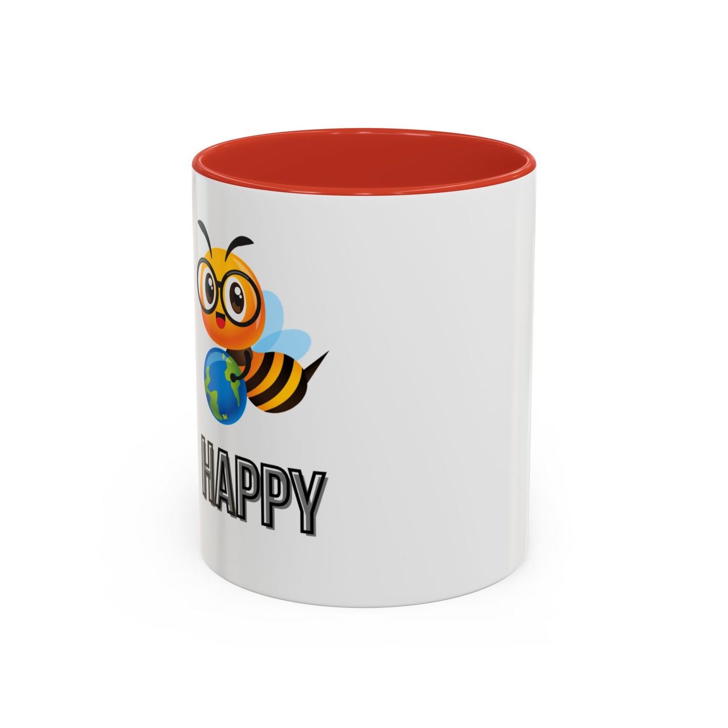 Cute "Bee Happy" Coffee Mug – 11 & 15oz Accent Mug for Nature Lovers