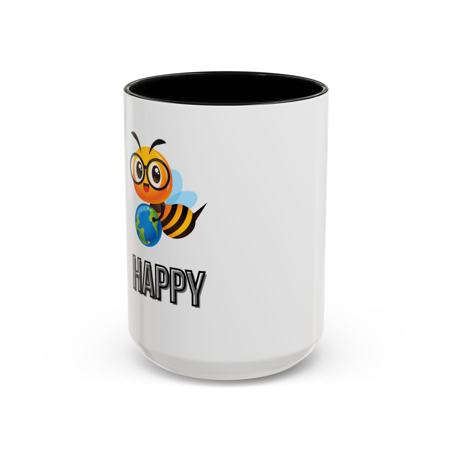 Cute "Bee Happy" Coffee Mug – 11 & 15oz Accent Mug for Nature Lovers