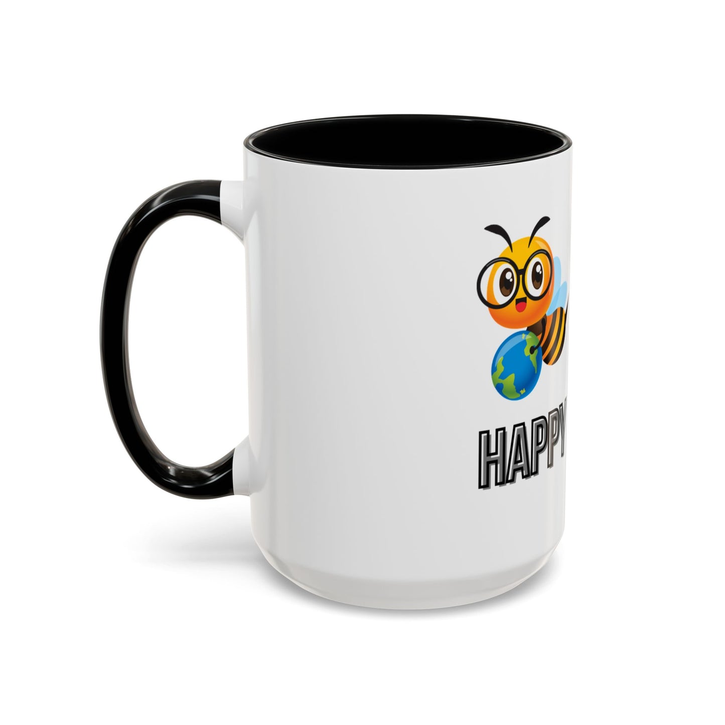 Cute "Bee Happy" Coffee Mug – 11 & 15oz Accent Mug for Nature Lovers