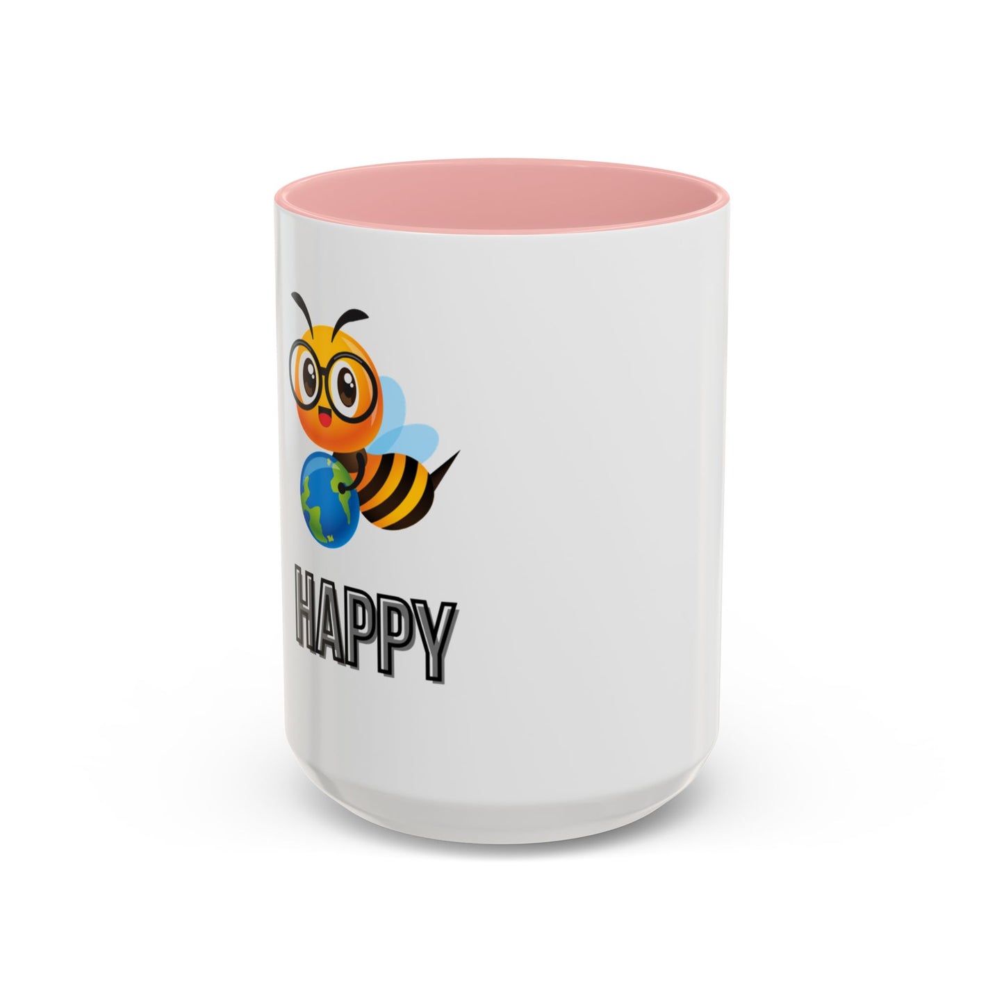 Cute "Bee Happy" Coffee Mug – 11 & 15oz Accent Mug for Nature Lovers