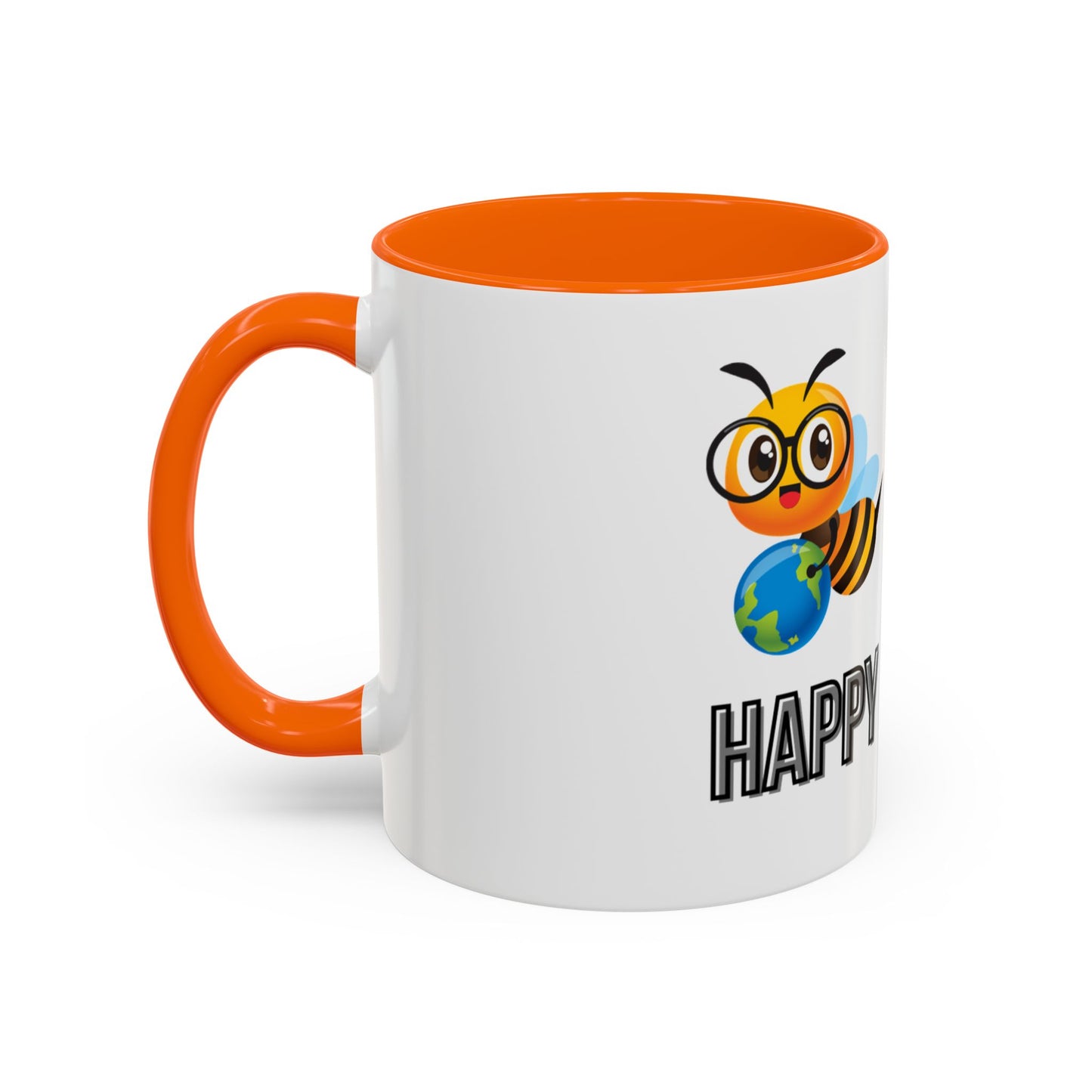 Cute "Bee Happy" Coffee Mug – 11 & 15oz Accent Mug for Nature Lovers