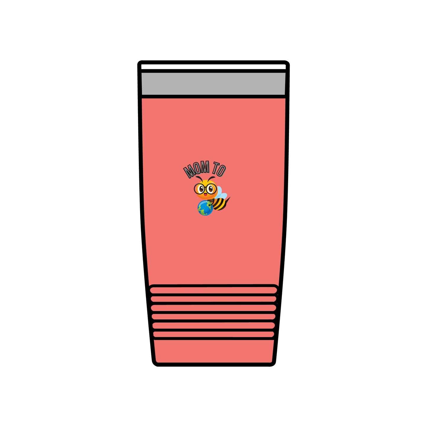 Mom To Bee Insulated Tumbler - 20oz Travel Mug for Busy Moms