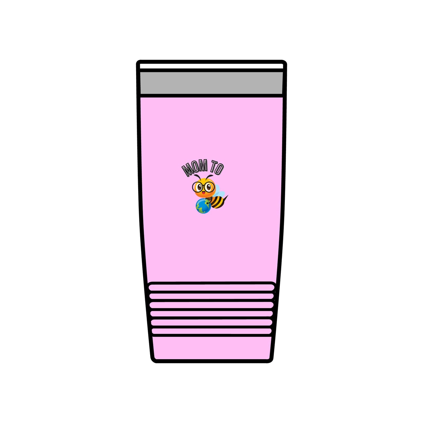 Mom To Bee Insulated Tumbler - 20oz Travel Mug for Busy Moms