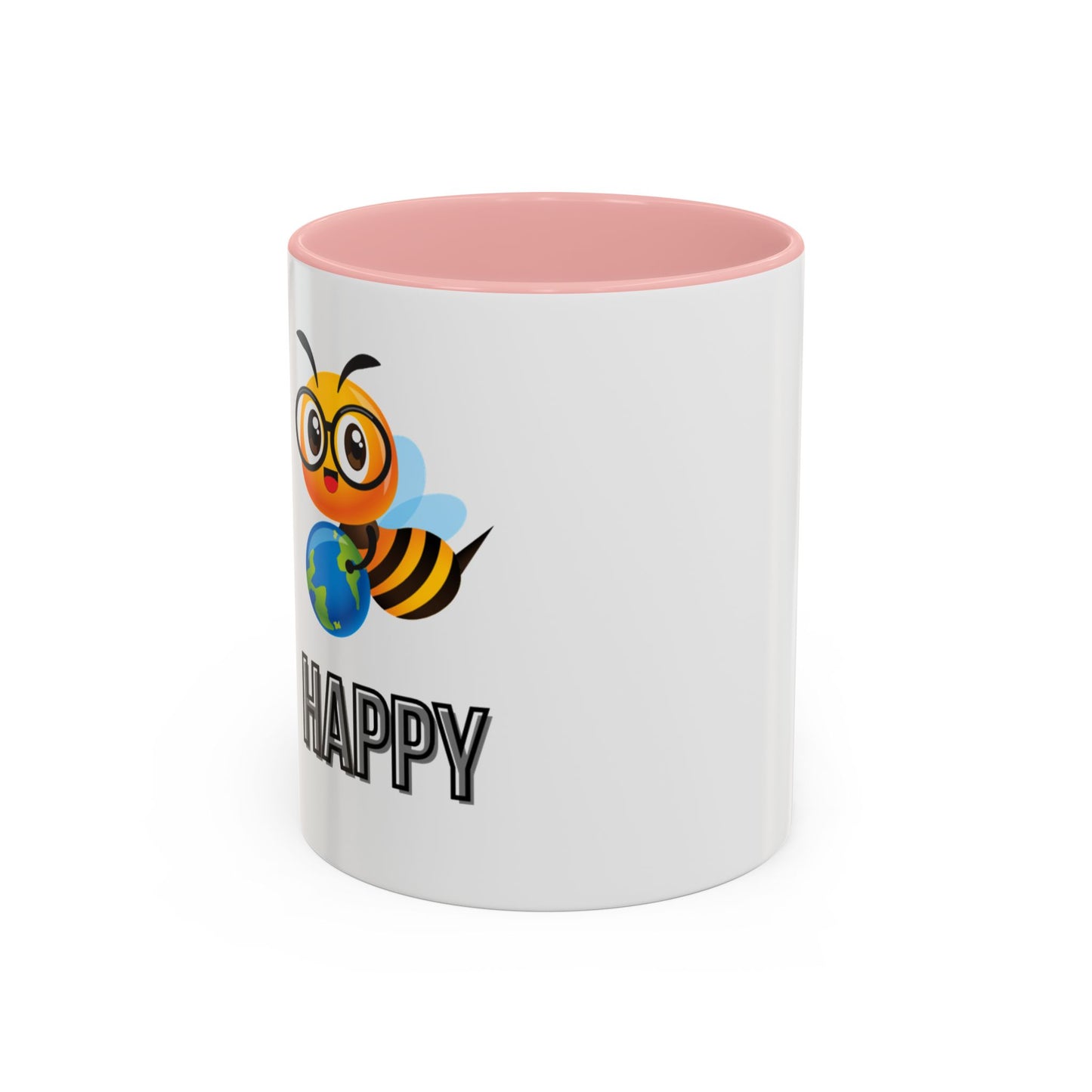 Cute "Bee Happy" Coffee Mug – 11 & 15oz Accent Mug for Nature Lovers