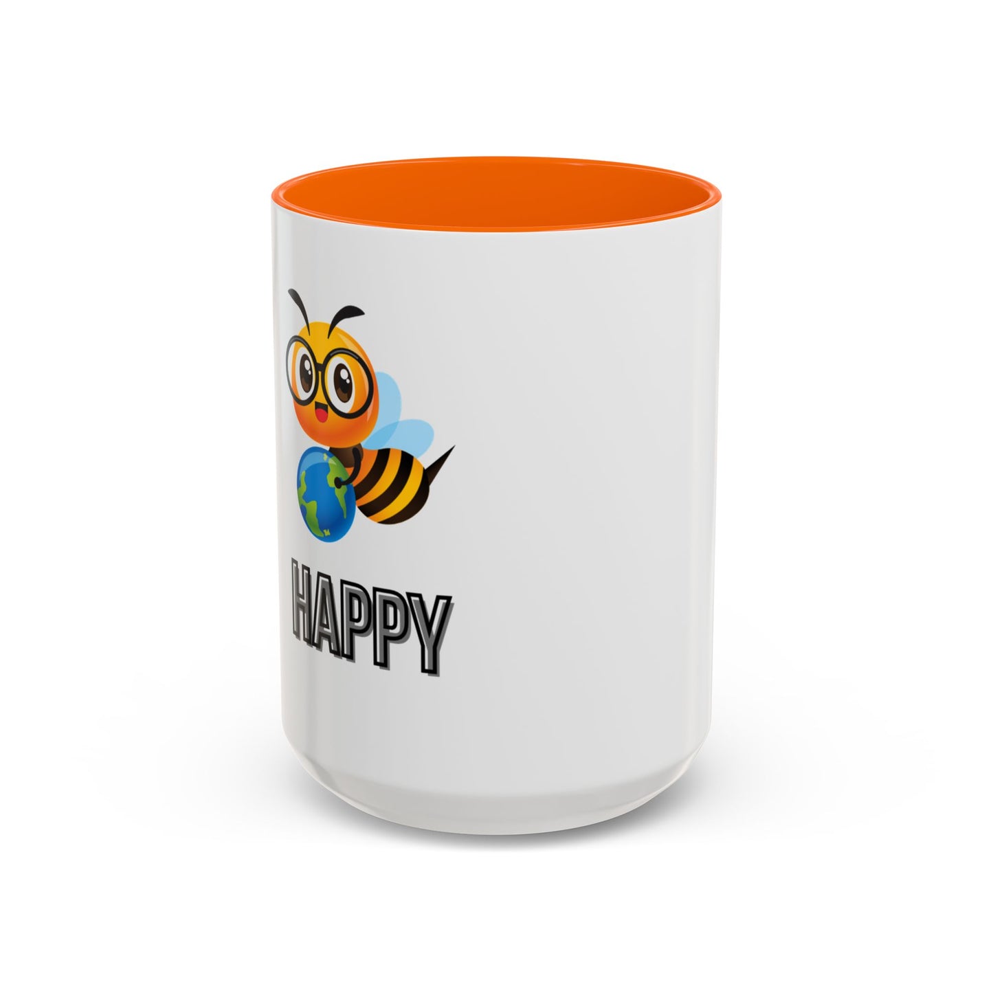 Cute "Bee Happy" Coffee Mug – 11 & 15oz Accent Mug for Nature Lovers