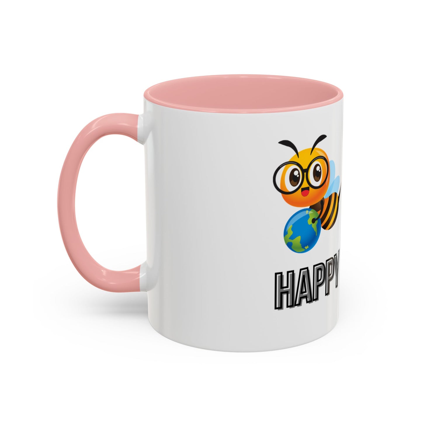 Cute "Bee Happy" Coffee Mug – 11 & 15oz Accent Mug for Nature Lovers