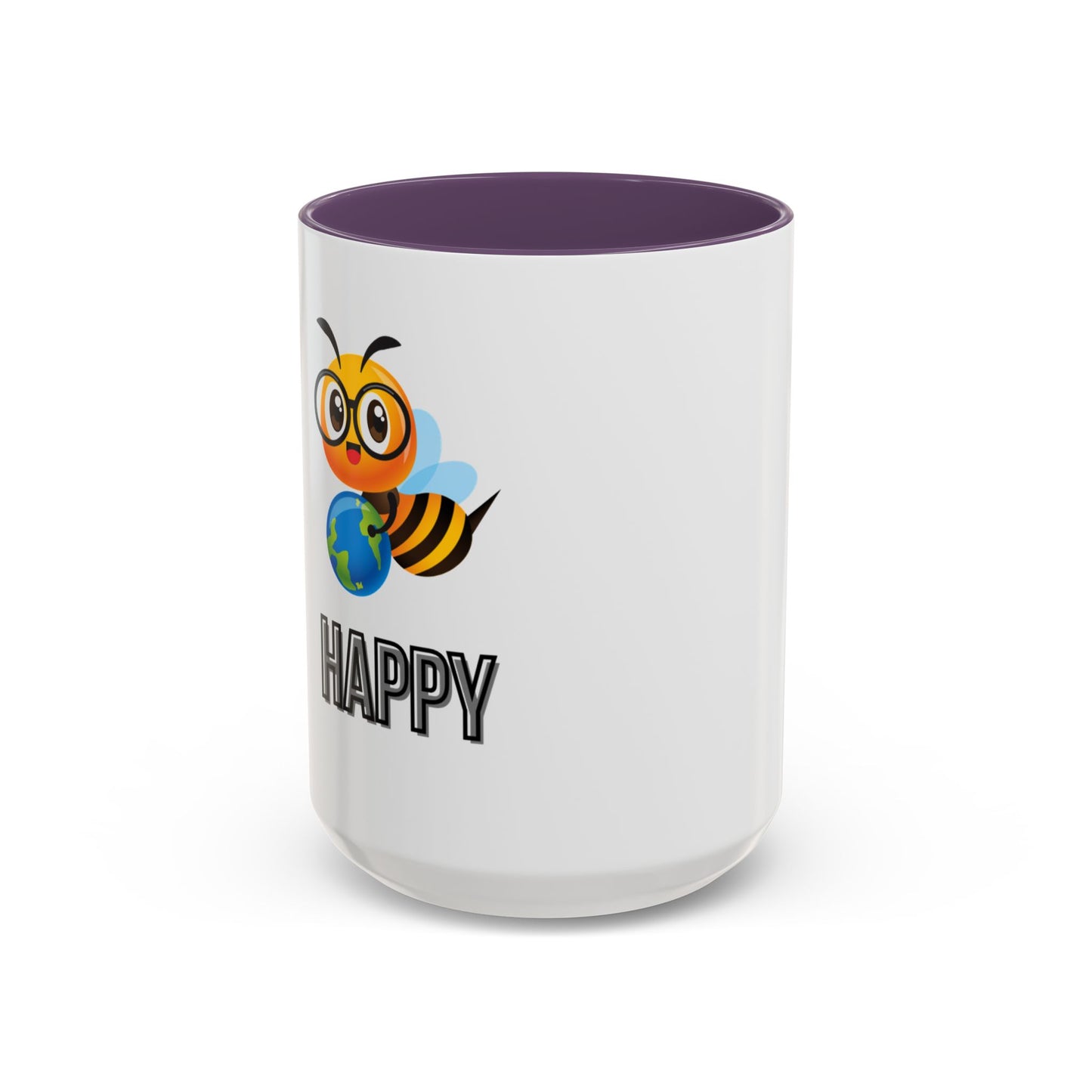 Cute "Bee Happy" Coffee Mug – 11 & 15oz Accent Mug for Nature Lovers