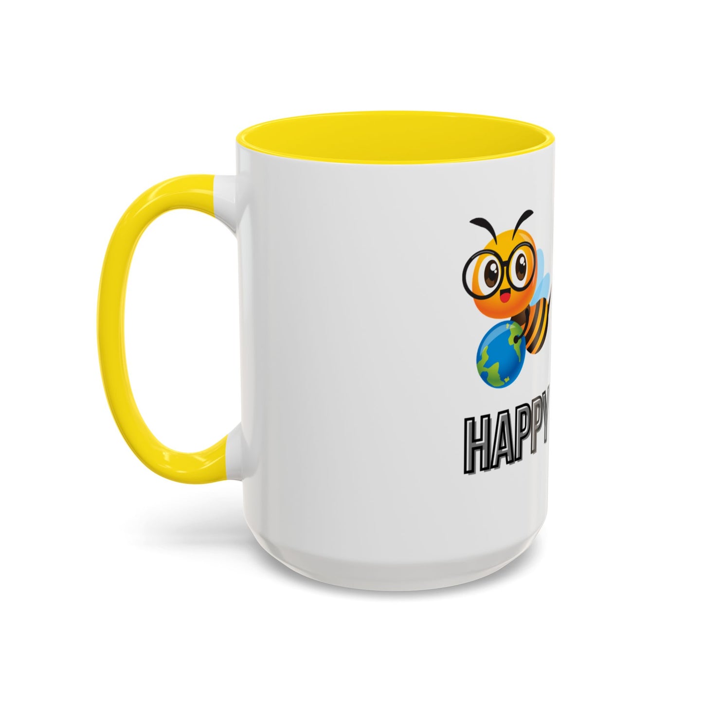 Cute "Bee Happy" Coffee Mug – 11 & 15oz Accent Mug for Nature Lovers