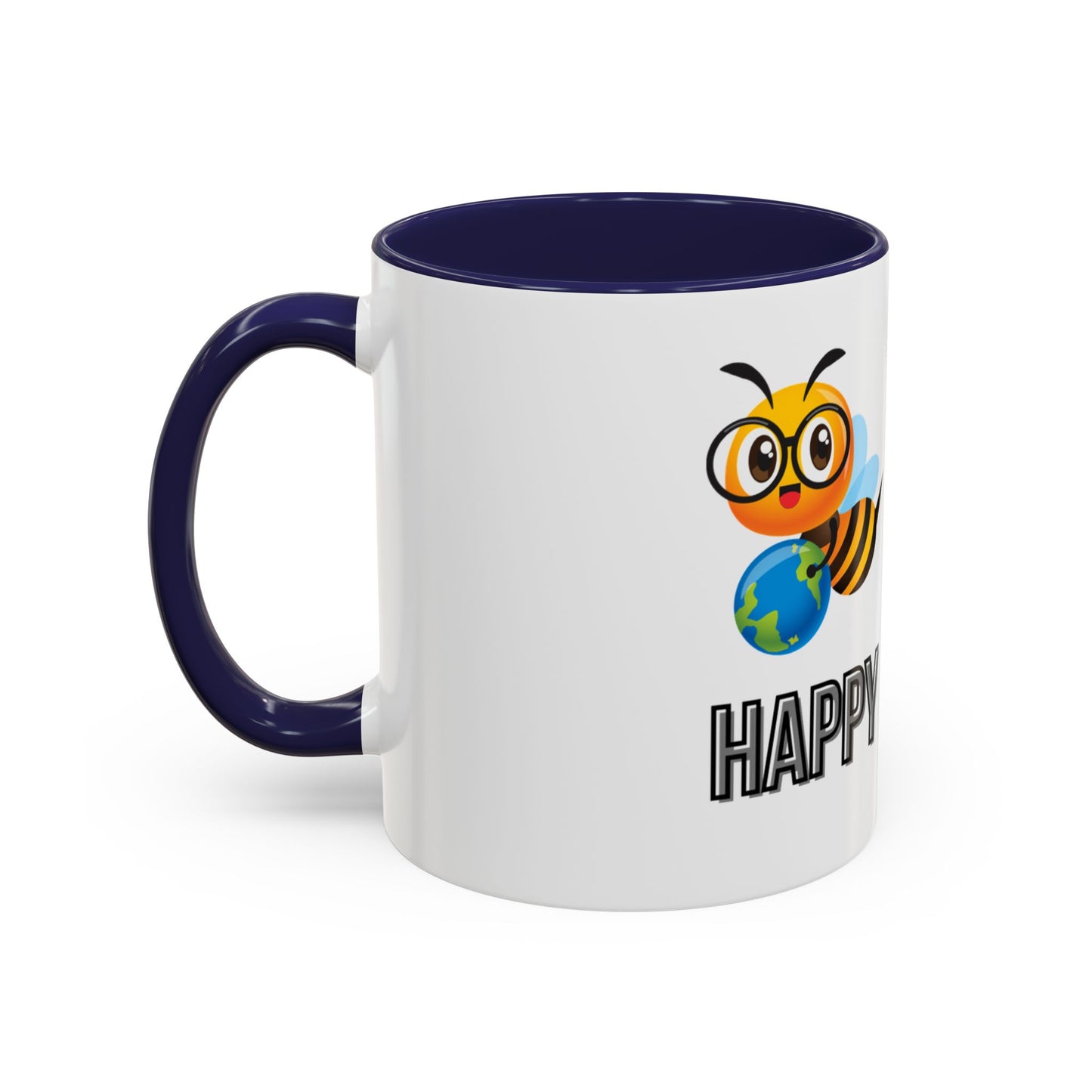 Cute "Bee Happy" Coffee Mug – 11 & 15oz Accent Mug for Nature Lovers