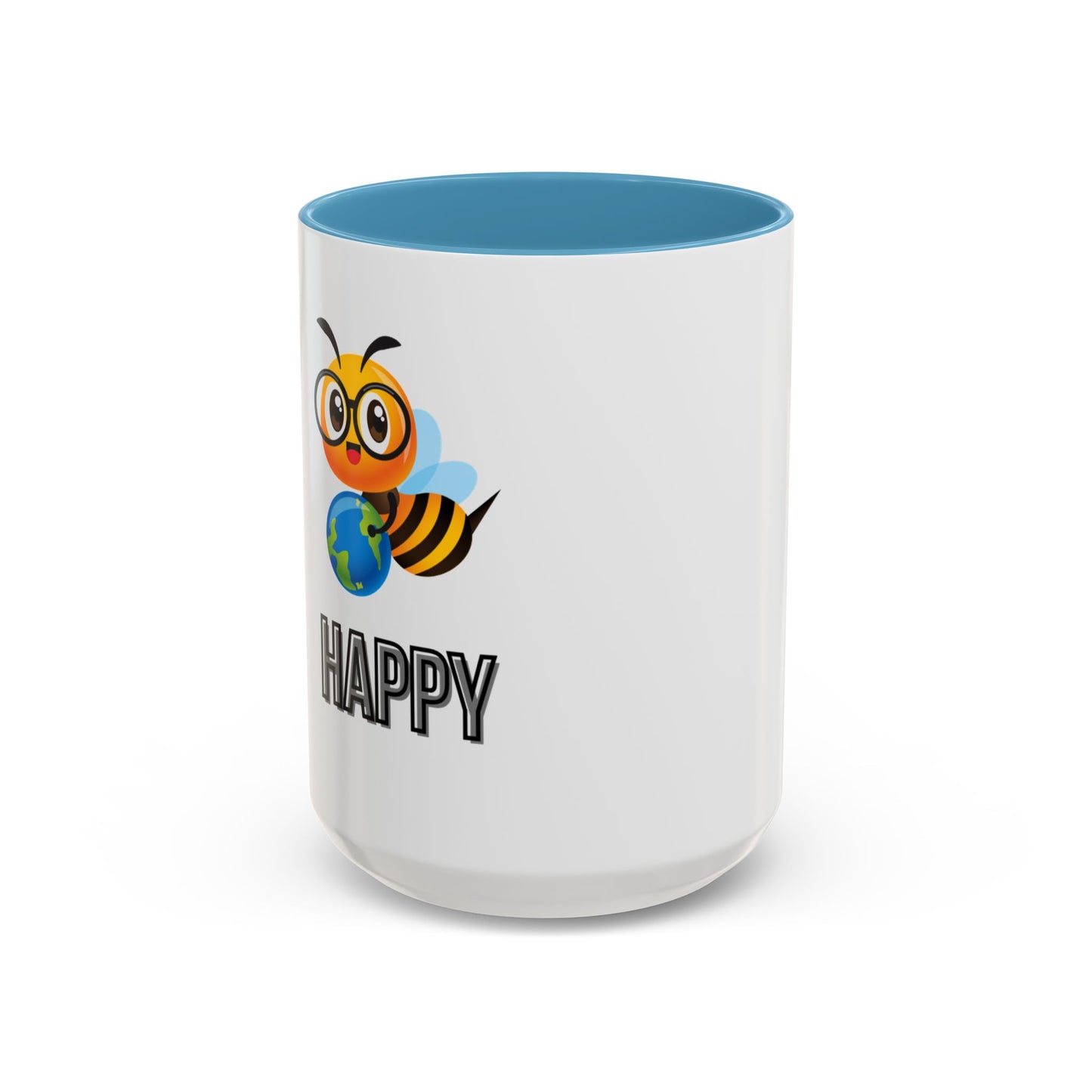 Cute "Bee Happy" Coffee Mug – 11 & 15oz Accent Mug for Nature Lovers