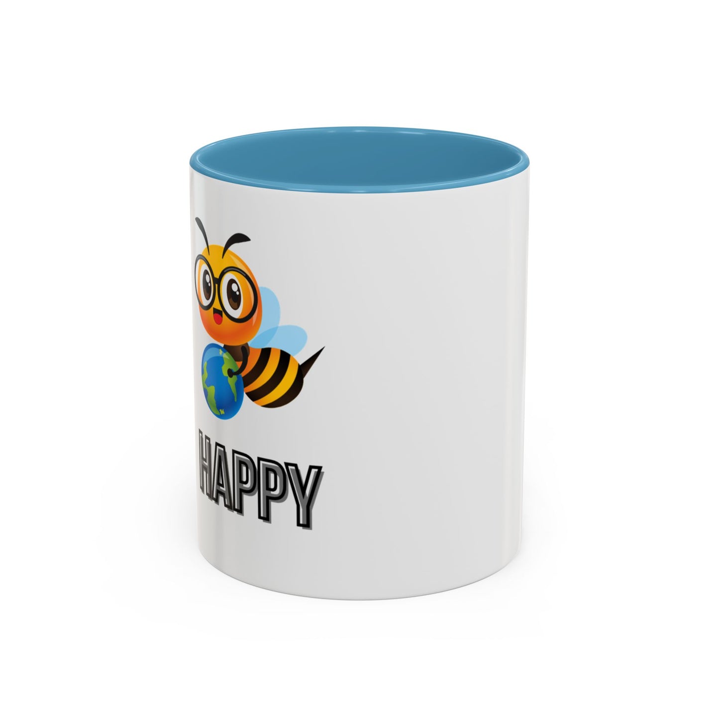Cute "Bee Happy" Coffee Mug – 11 & 15oz Accent Mug for Nature Lovers