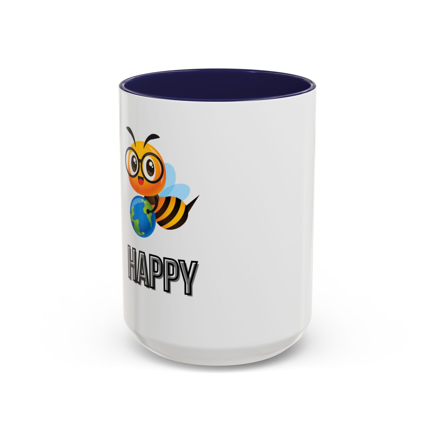 Cute "Bee Happy" Coffee Mug – 11 & 15oz Accent Mug for Nature Lovers