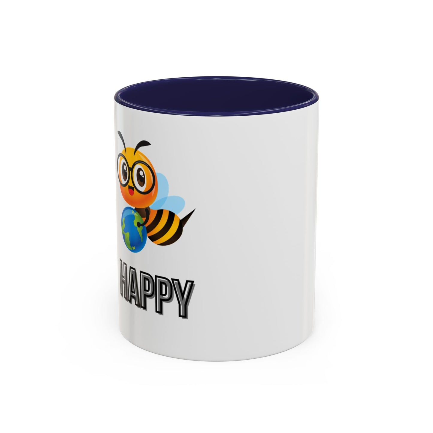 Cute "Bee Happy" Coffee Mug – 11 & 15oz Accent Mug for Nature Lovers