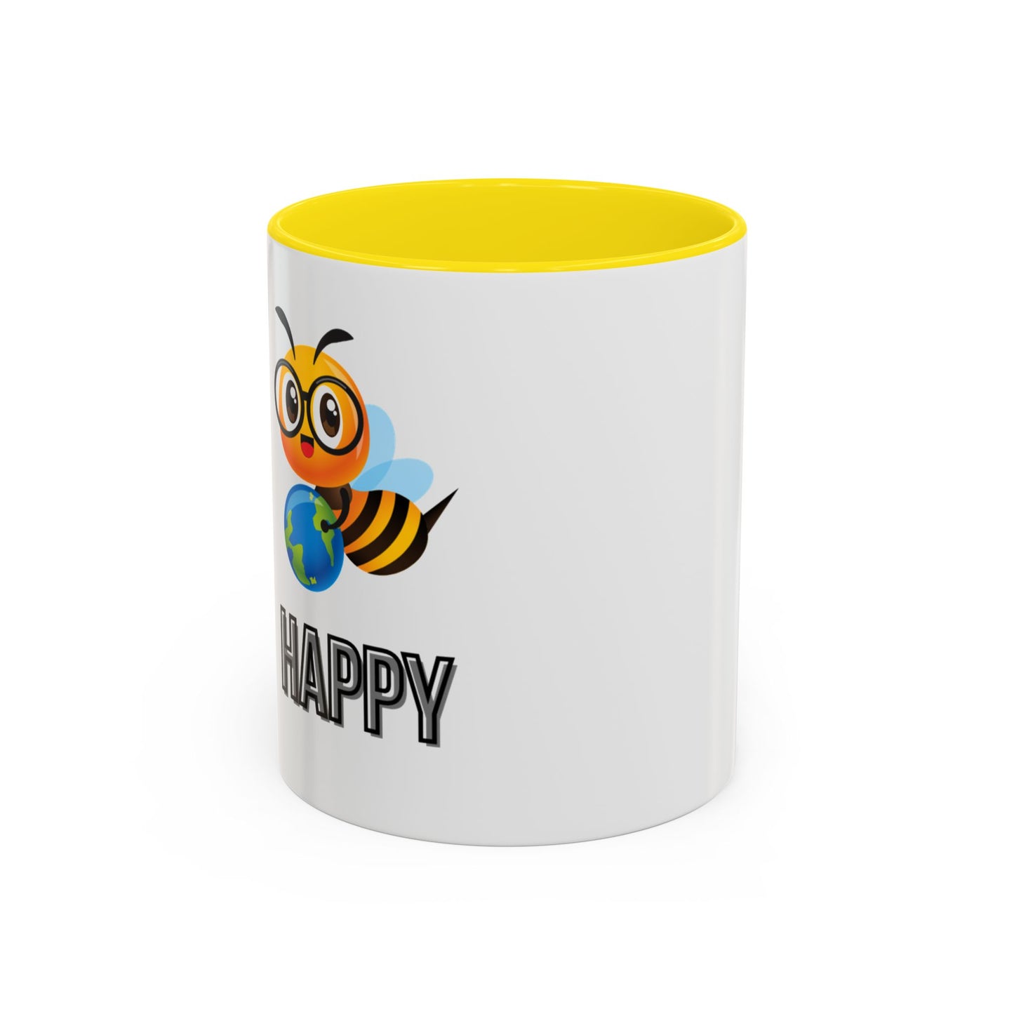Cute "Bee Happy" Coffee Mug – 11 & 15oz Accent Mug for Nature Lovers