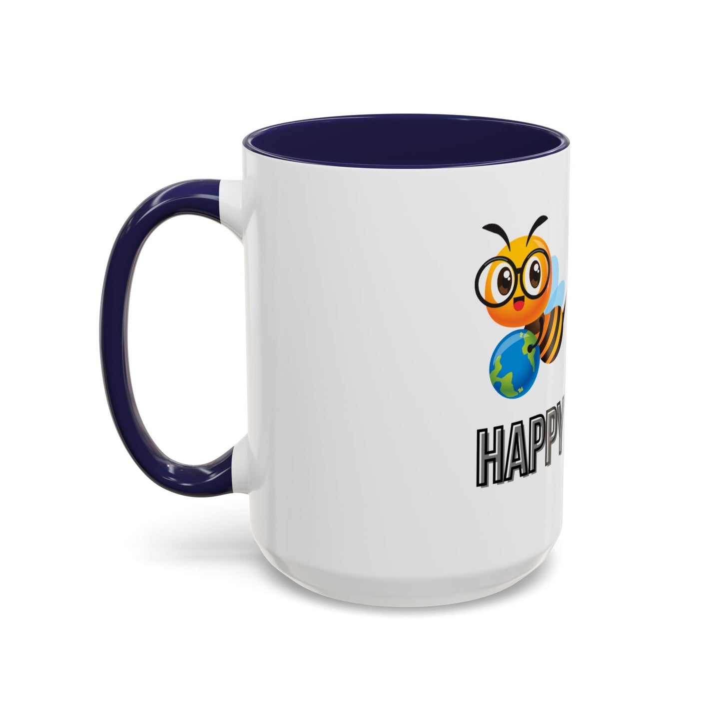 Cute "Bee Happy" Coffee Mug – 11 & 15oz Accent Mug for Nature Lovers