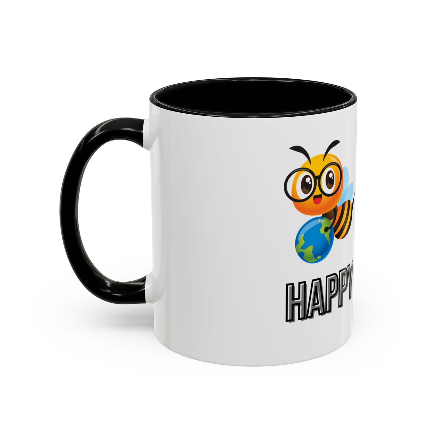 Cute "Bee Happy" Coffee Mug – 11 & 15oz Accent Mug for Nature Lovers