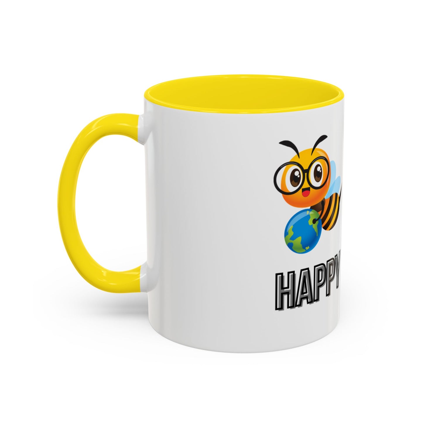Cute "Bee Happy" Coffee Mug – 11 & 15oz Accent Mug for Nature Lovers