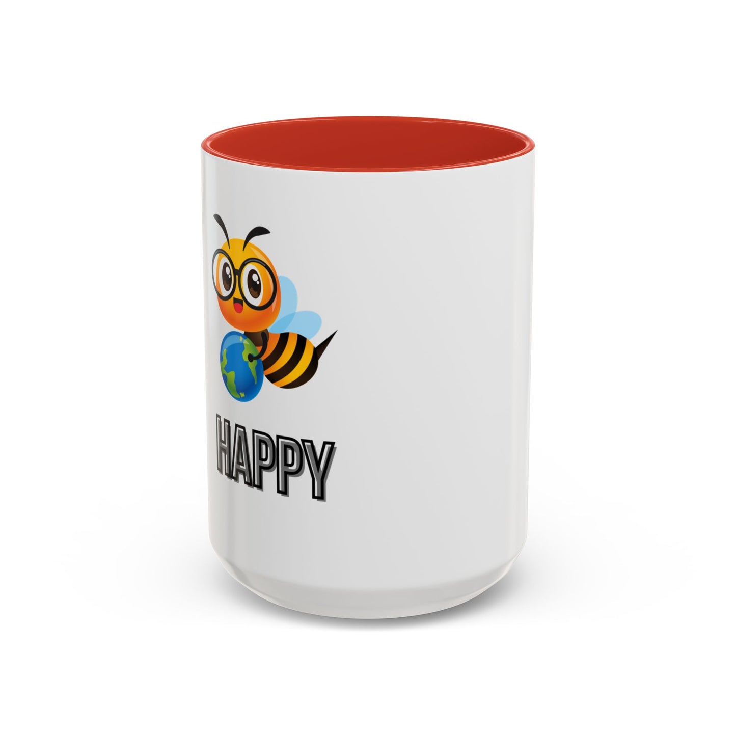 Cute "Bee Happy" Coffee Mug – 11 & 15oz Accent Mug for Nature Lovers